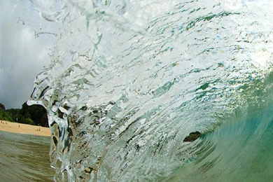 My Free Wallpapers   Nature Wallpapers : Inside Wave (by Clark Little)