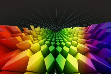 Colorful Bars, Rainbow, Square, Rhombus, 3d, 2560x1440 HD ...