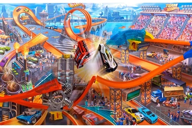 Amazon.com: Hot Wheels Wall Tracks Mid Air Madness Booster ...