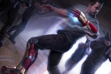 Iron Man Painting Art Robert Downey Jr Man Warriors Heroes Comics ...