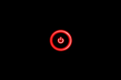 Wallpapers Power Button Minimalistic Red Technology Simple Black ...