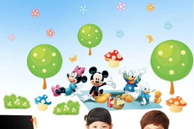 Aliexpress.com : Buy Mickey Minnie Mouse Donald Duck Wall Sticker ...