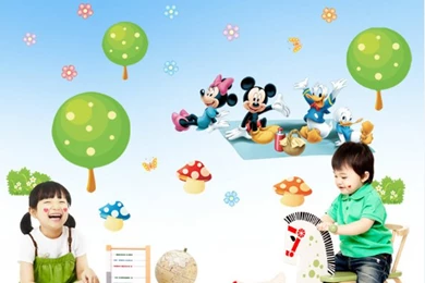Aliexpress.com : Buy Mickey Minnie Mouse Donald Duck Wall Sticker ...