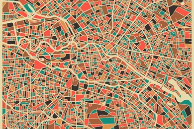 Multicolor Map   Berlin   Wall Mural & Photo Wallpapers   Photowall