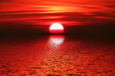 Red Sunset Hd Wallpapers