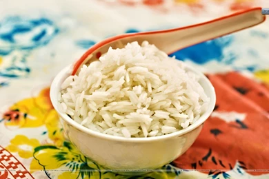 Rice In A Bowl On Table Wallpapers