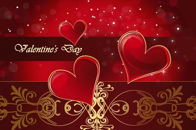 Happy Valentines Day Love Hearts 3D Desktop Wallpaper: Desktop HD ...