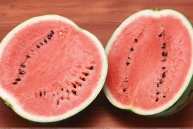 Red Two Pieces Water Melon Closeup Wallpapers