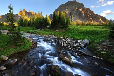 Mountain Stream Beautiful Scenery Wallpapers HD Download
