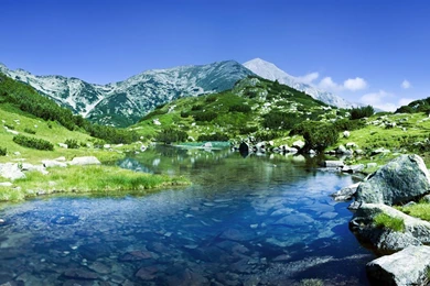 Majestic Mountain Scenery Desktop Wallpapers 07   1366x768 ...