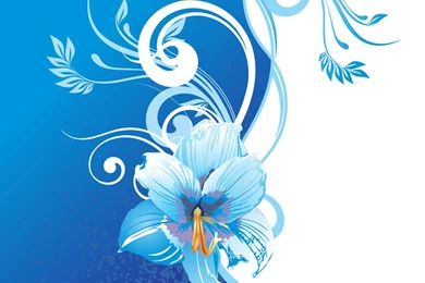 Backgrounds With Blue Flowers Vector Art & Graphics