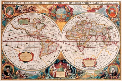 Antique Map   Henricus Hondius 1630   Wall Mural & Photo Wallpapers ...