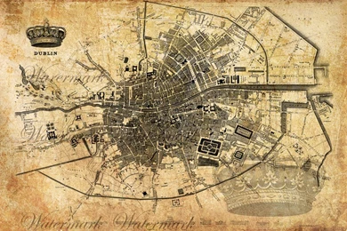 Popular Items For Map Of Dublin On Etsy