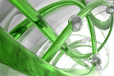 Download Wallpapers 3840x2400 3d, Spiral, Glass, Green, White Ultra ...