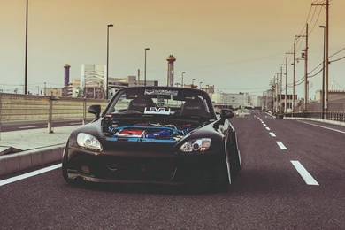 Honda S2000, Black Car, Street, Road, City   HD Wallpapers