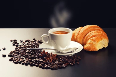 Coffee Croissant Breakfast Wallpapers