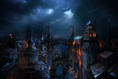 Dark City, Bridge, Night, Fantasy, 1920x1080 HD Wallpapers And FREE ...