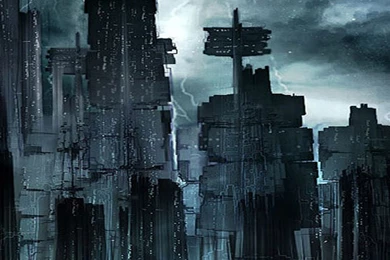 iPhone 5 Wallpapers HD   Lightning Dark City Under, Backgrounds