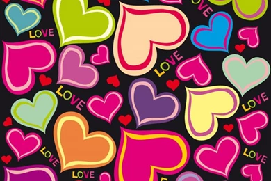 Cute Hearts Backgrounds Vector Free Vector / 4Vector
