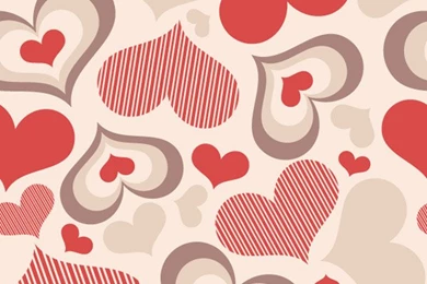 Cute Hearts Backgrounds Vector Free Vector / 4Vector
