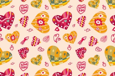 Heart Backgrounds Vector Cute Pursuit Free Vector / 4Vector