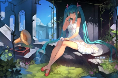 Vocaloid Miku Hatsune Anime Girl Wallpapers HD In Widescreen