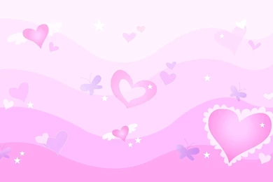 Pink Heart With Waves