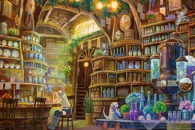Download 1680x1050 Alchemy Lab By Kemi Neko Wallpapers