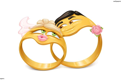 Two Happy Wedding Rings HD Wallpapers