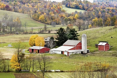 OHIO LANDSCAPE FARM AMISH COUNTRY HD WALLPAPER   (