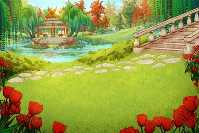 Free Backgrounds   Sunlit Garden By Artofcarmen On DeviantArt