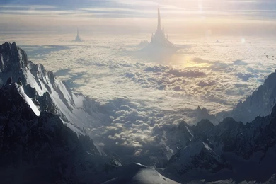 Wallpapers Mac Wallpapers And Mountain Clouds Castle Surreal Desktop ...