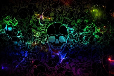 Skulls Rainbow Abstract Hd Wallpapers   (