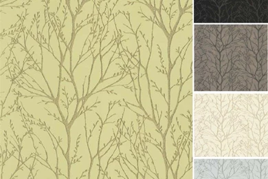 Fine Decor Delamere Luxury Forest Blossom Tree Branches Wallpapers ...