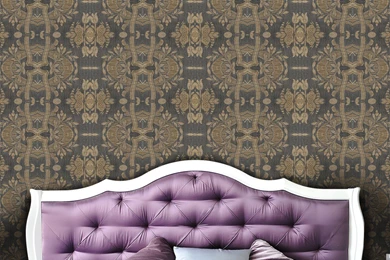 Fine Decor Milano 3 Glitter Charcoal/Gold Fabric Wallpapers