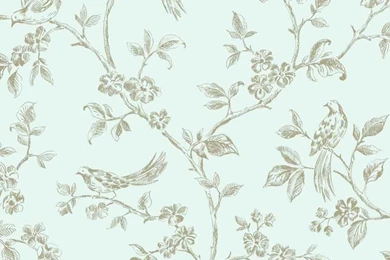Love Birds Wallpapers Duck Egg Blue Gold Fd40291 Fine Decor Room ...