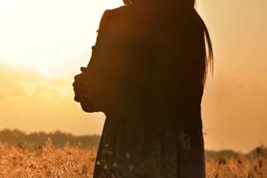 Download Wallpapers 720x1280 Girl, Field, Sunset, Grass, Dress ...