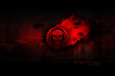 Wallpapers Fire Red Skull Blood Flow High Definition 1920x1200 ...