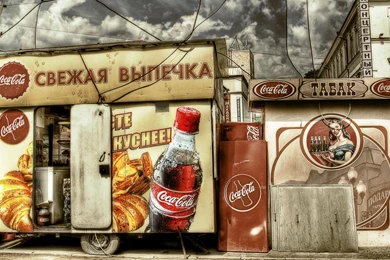 Cocacola Russians Clouds Vintage Wallpapers