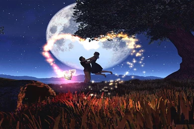 3 High Definition Romantic Magic Love Blue Moon HD Wallpapers ...