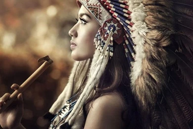 Native American Girl iPad Air Wallpapers