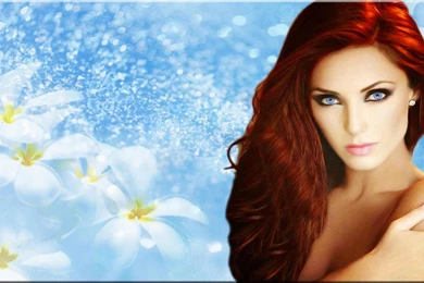 BEAUTIFUL REDHEAD WALLPAPER   (