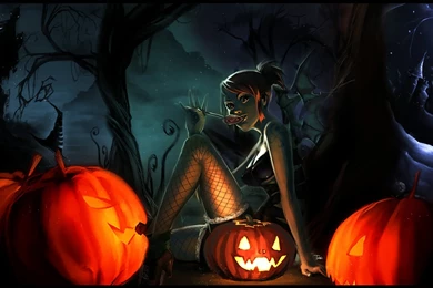 Download Pumpkins Girl Wallpapers In 1920x1080 Resolution