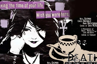 Neil Gaiman Sandman Comics Death Text Wallpapers (