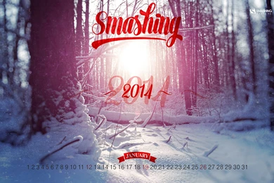 Desktop Wallpapers Calendars: January 2014 – Smashing Magazine