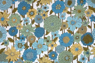 Genuine 1970s Flower Power Wallpapers