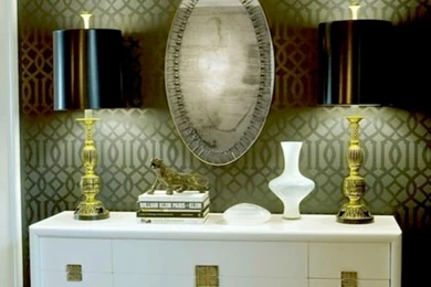 Entrances/foyers   Kelly Wearstler Imperial Trellis Wallpapers ...