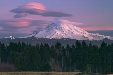 Mt Rainier Lenticular Clouds Wallpapers