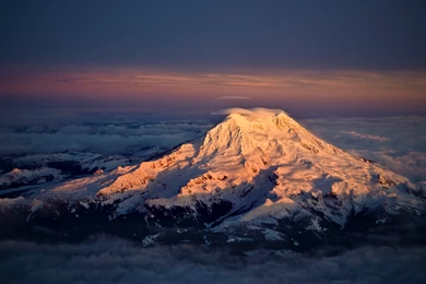Probably My Luckiest Photo Ever. Mt Rainier At Sunset, From A ...