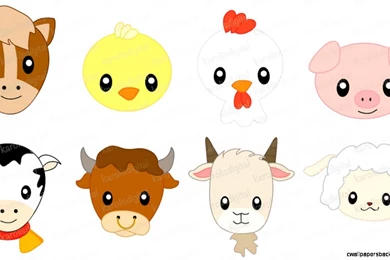 Baby Farm Animals Clipart